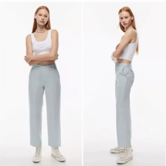Aritzia Sun•deh Sundays Best Jaden Pant Chino in Lt Blue 6 - Picture 1 of 13